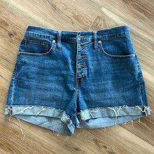 Madewell high rise denim shorts